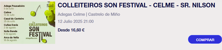 Merca a túa entrada para adegas celme
